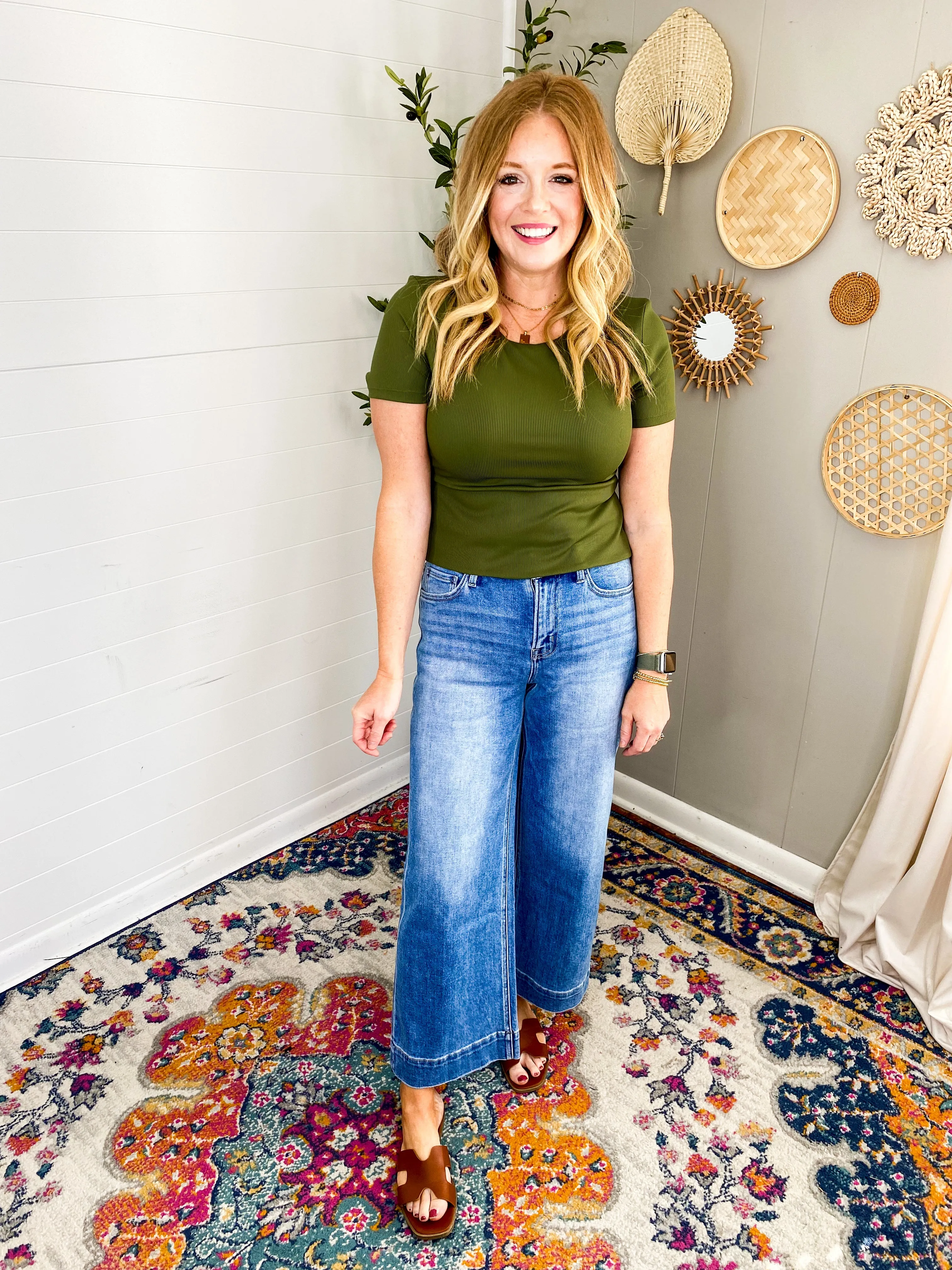 High Rise Wide Leg Jean