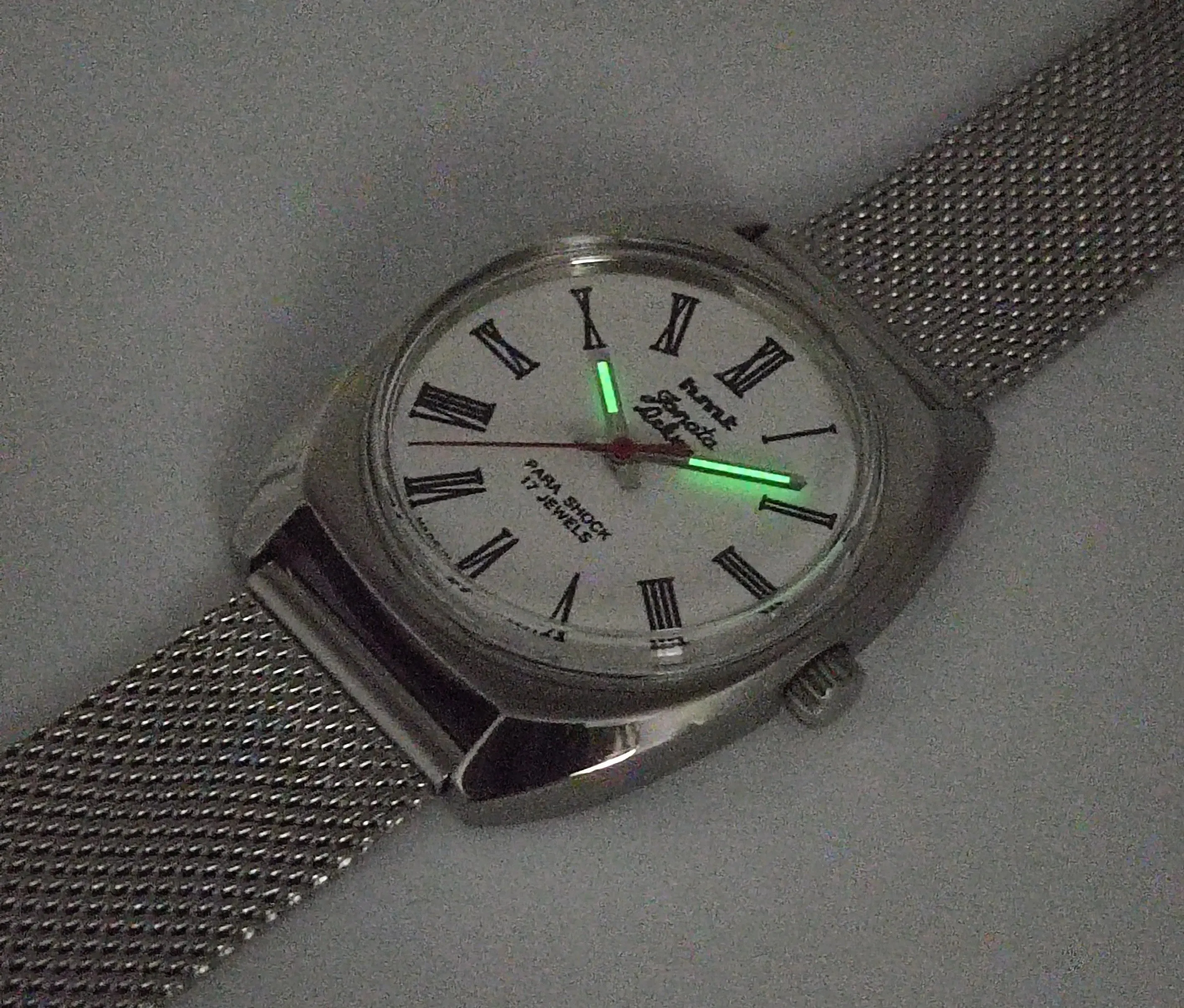 HMT Janata Deluxe Para Shock 17 Jewels White Dial Mechanical Hand winding Men's Wrist Watch