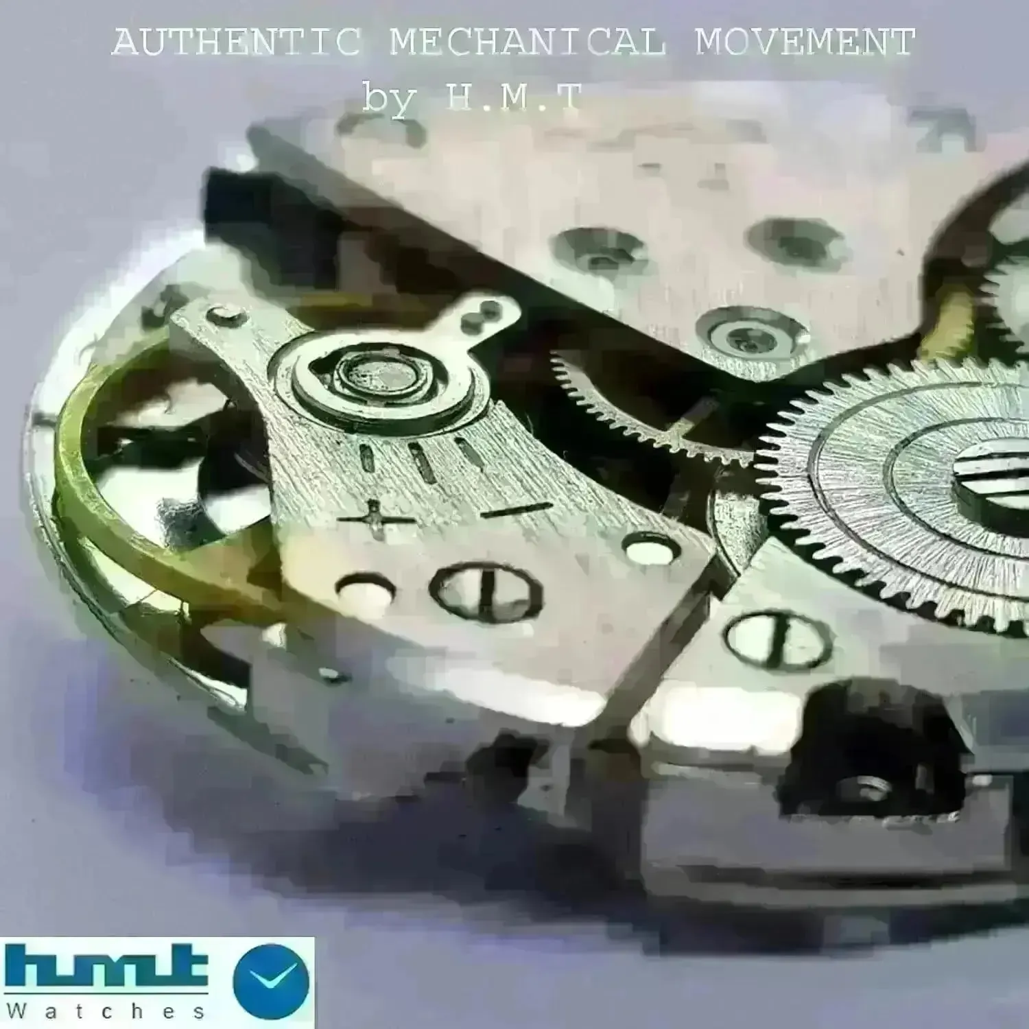 HMT Para Shock 17 Jewels Cream Color Skeleton Dial Mechanical Hand winding Men's Wrist Watch