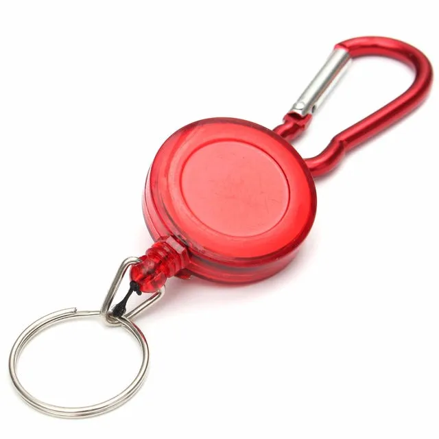Hot Mulitifunctional Multicolor Badge Reel Retractable Keychain Recoil Yoyo Ski Pass ID Card Holder Keyring Key Chain Steel Cord