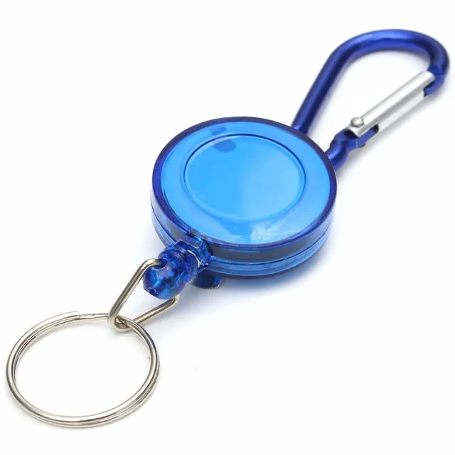 Hot Mulitifunctional Multicolor Badge Reel Retractable Keychain Recoil Yoyo Ski Pass ID Card Holder Keyring Key Chain Steel Cord