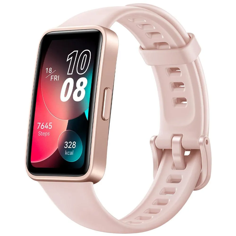 Huawei Band 8 ASK-B19 Sakura Pink Durable Polymer Case With Sakura Pink Silicone Strap