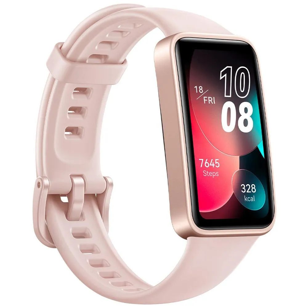 Huawei Band 8 ASK-B19 Sakura Pink Durable Polymer Case With Sakura Pink Silicone Strap