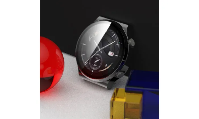 HUAWEI WATCH GT 2 Pro Plating Case With HD Tempered Glass Screen Protector - Grey