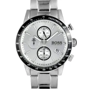 Hugo Boss Rafale Chronograph Silver Dial Men's Watch 1513511