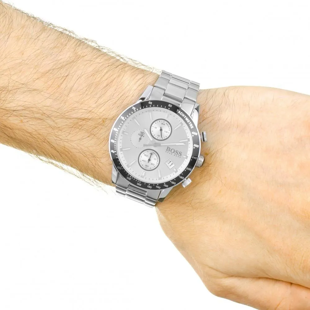 Hugo Boss Rafale Chronograph Silver Dial Men's Watch 1513511