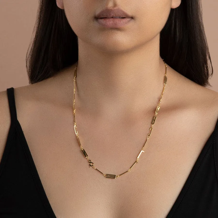 I Can And Will Affirmation Necklace in Gold Vermeil