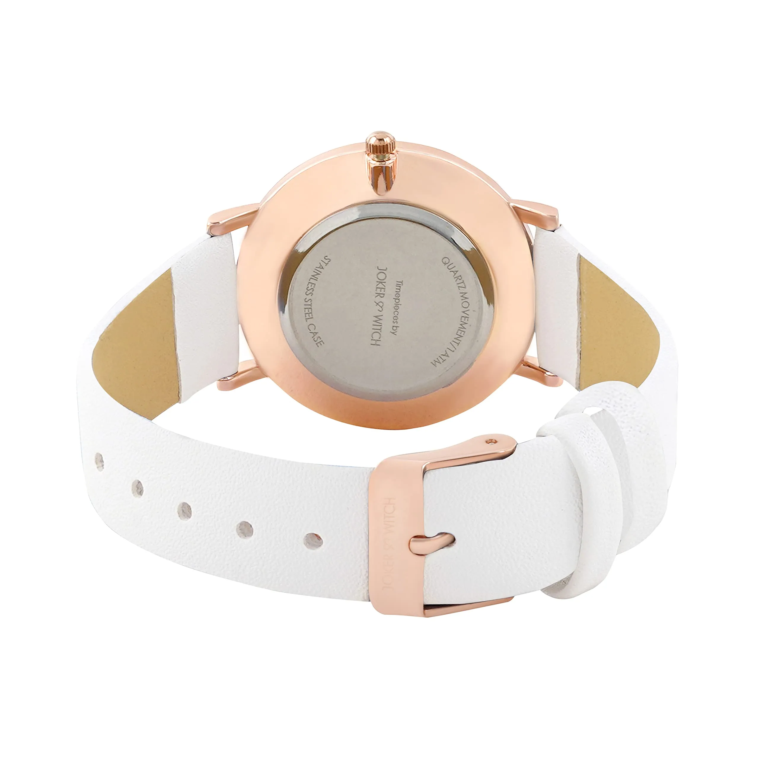 Indigo Tie- Dye White PU Strap Watch