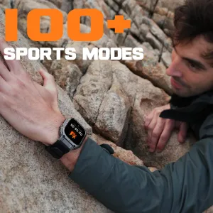 KACLUT Smart Watch,2-inch Utral Large HD Display,100M Waterproof Rugged Military Smartwatch with Bluetooth Call(Answer/Dial Calls) 70 Days Extra Long Battery Life,100  Sports Modes Fitness Tracker