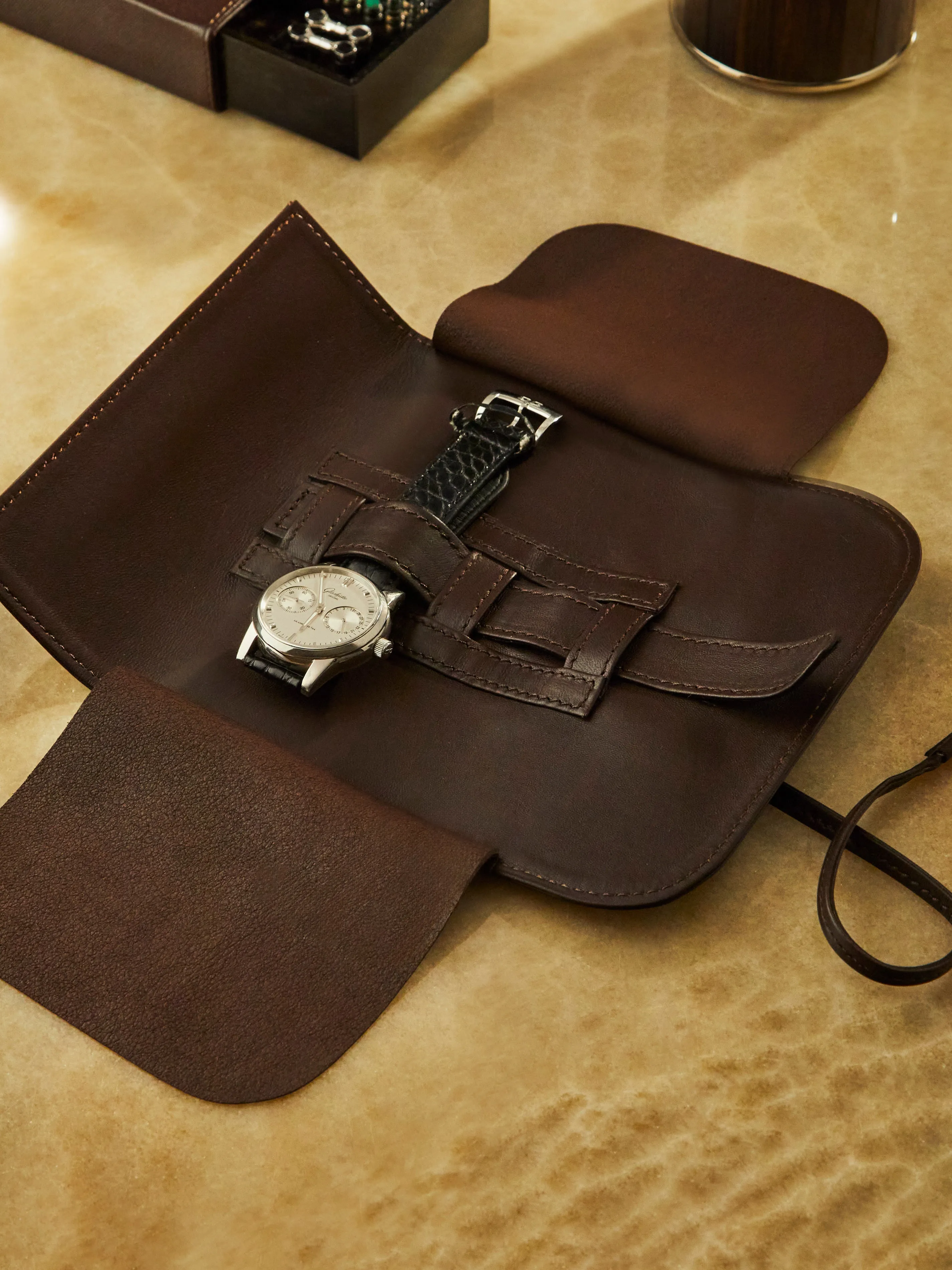 Leather Travel Watch Case