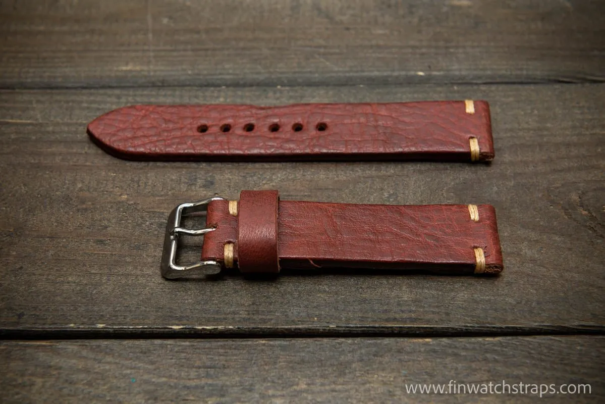 Leather Watch Strap, Italian Vachetta watch band. Handmade in Finland, 16,17,18,19,20,21,22,23,24,25,26 mm.