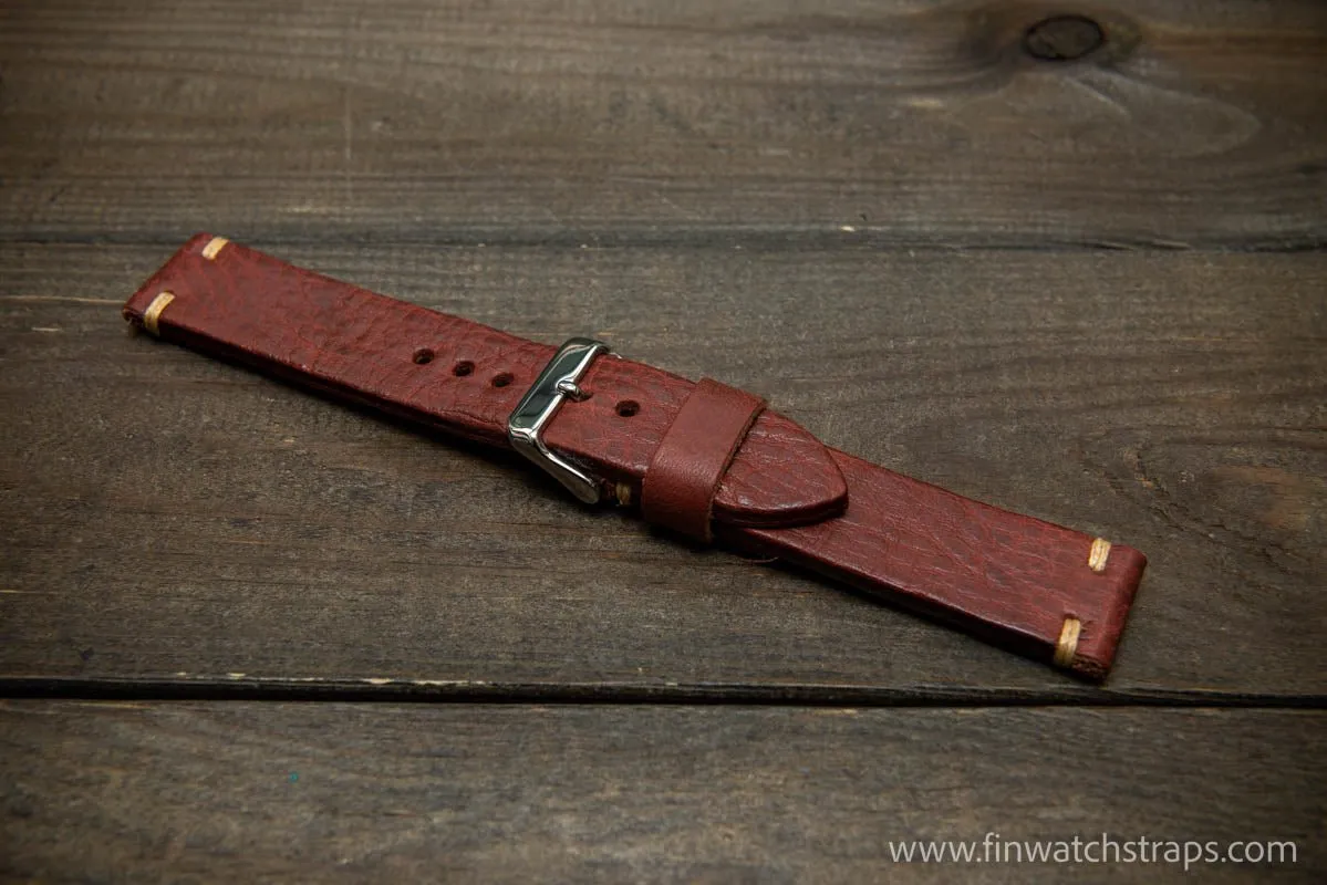 Leather Watch Strap, Italian Vachetta watch band. Handmade in Finland, 16,17,18,19,20,21,22,23,24,25,26 mm.