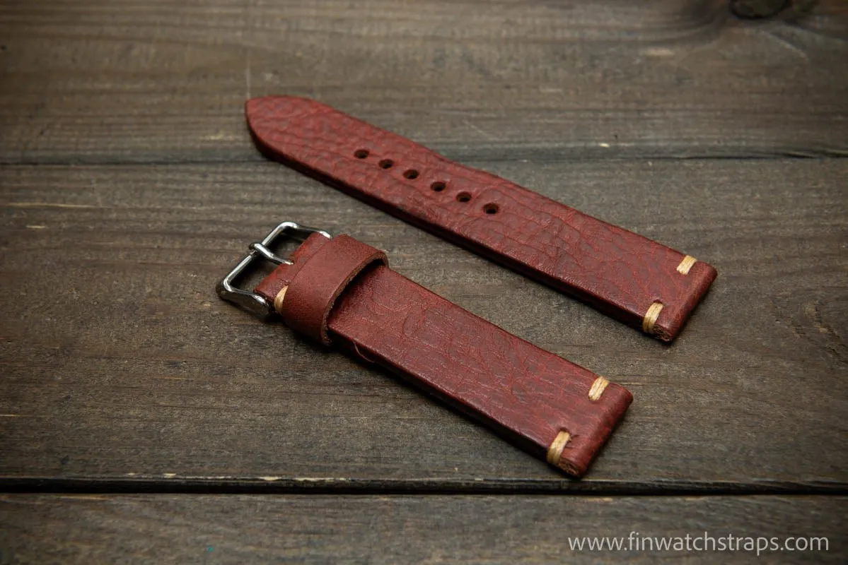 Leather Watch Strap, Italian Vachetta watch band. Handmade in Finland, 16,17,18,19,20,21,22,23,24,25,26 mm.