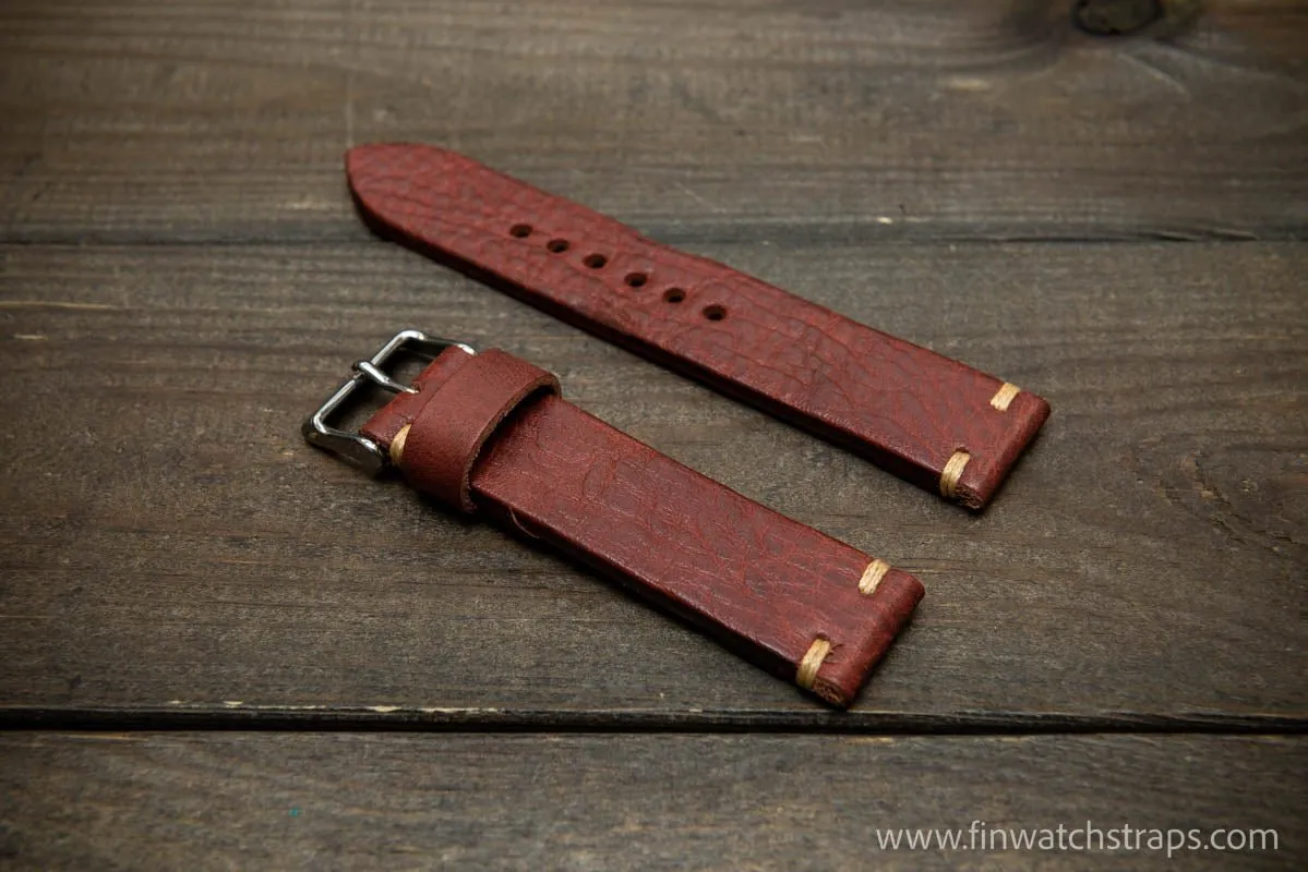 Leather Watch Strap, Italian Vachetta watch band. Handmade in Finland, 16,17,18,19,20,21,22,23,24,25,26 mm.