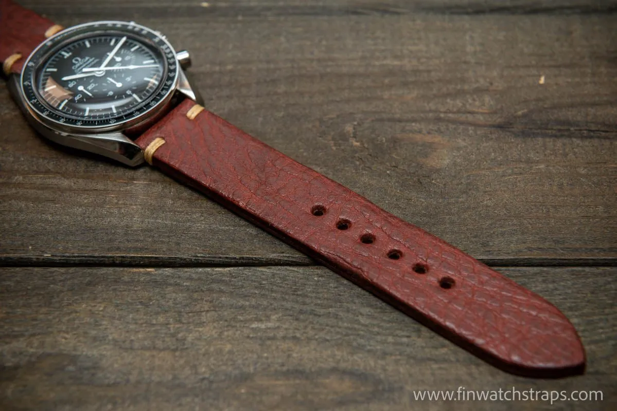 Leather Watch Strap, Italian Vachetta watch band. Handmade in Finland, 16,17,18,19,20,21,22,23,24,25,26 mm.