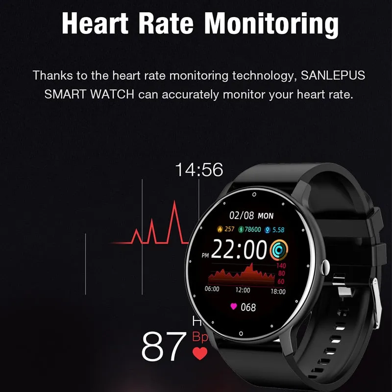 LIGE 2022 New Smart Watch Men Full Touch Screen Sport Fitness Watch IP67 Waterproof Bluetooth For Android ios smartwatch Men box