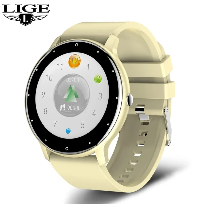 LIGE 2022 New Smart Watch Men Full Touch Screen Sport Fitness Watch IP67 Waterproof Bluetooth For Android ios smartwatch Men box