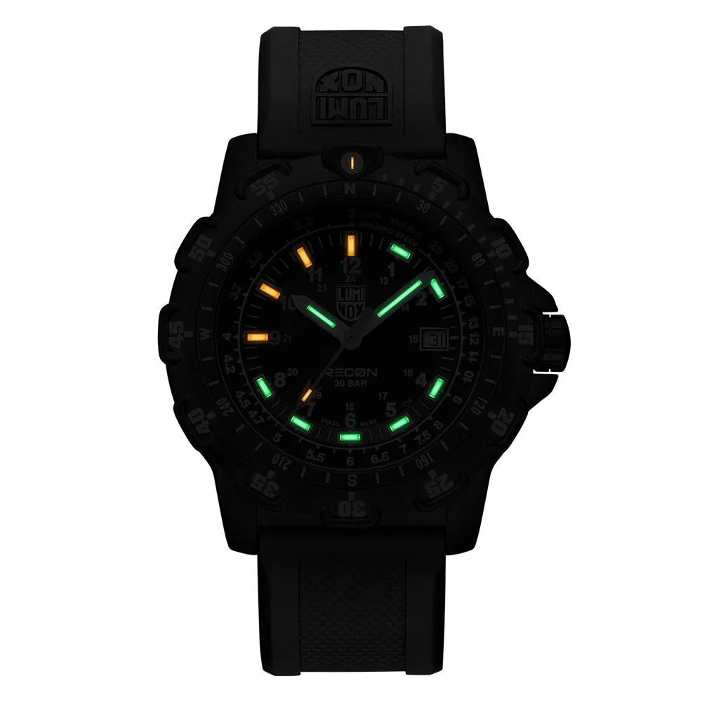 Luminox Recon Point 8820 Mens Black Rubber Band Black Dial Quartz Analog Watch - XL.8821.KM.F