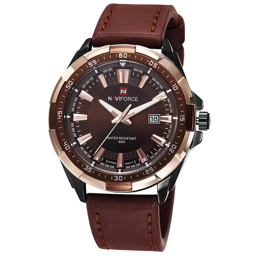 Luxury Top Brand Watches Men Fashion Quartz Watch Classic Date Genuine Leather Waterproof Male Wristwatch Relogio Masculino