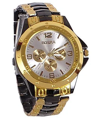 Maan International Combo Of 2 Analogue Multicolor Dial Mens And Boys Watch-M-Combo-S.Black.Rosra Rosar0904