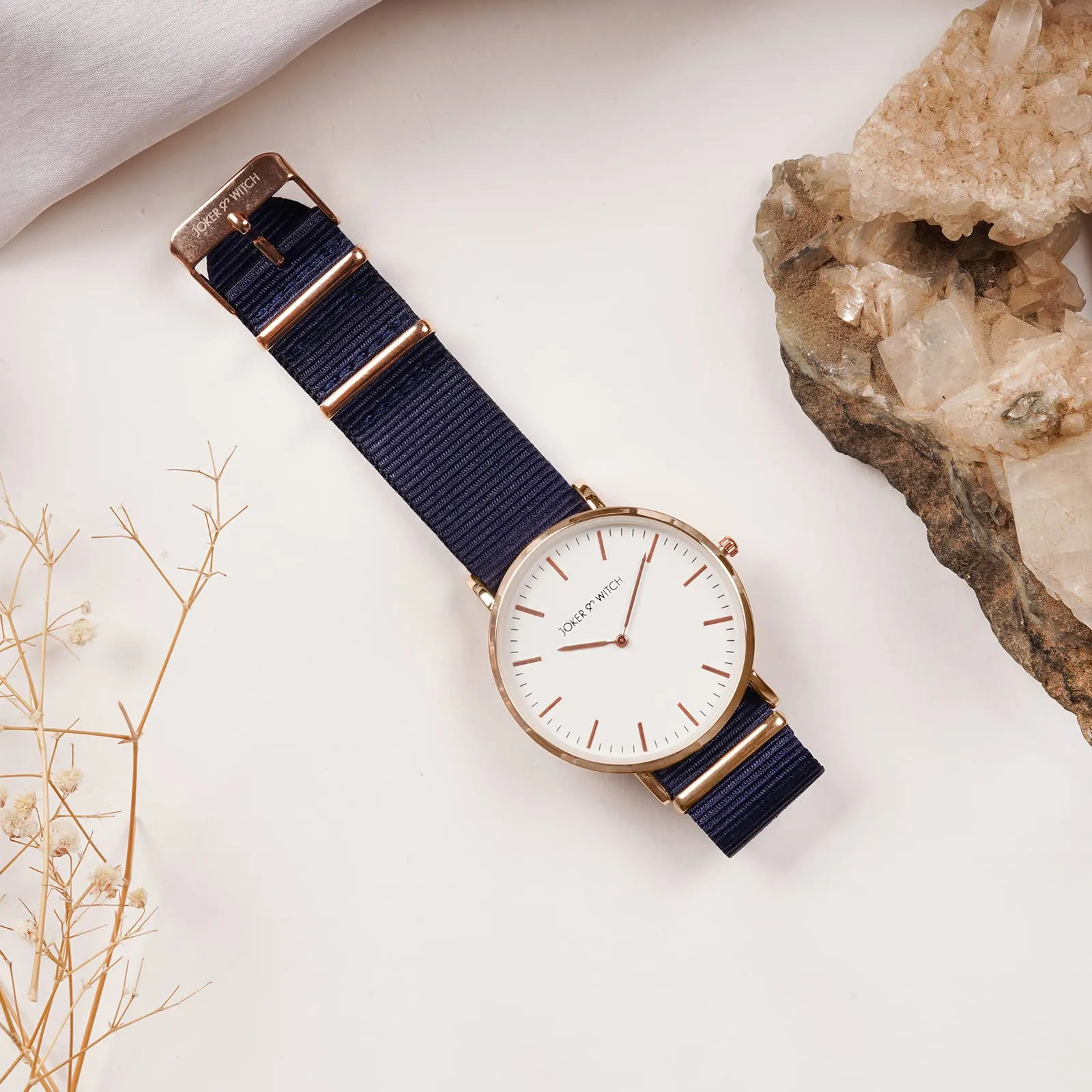 Matrix White Dial Blue NATO Strap Watch