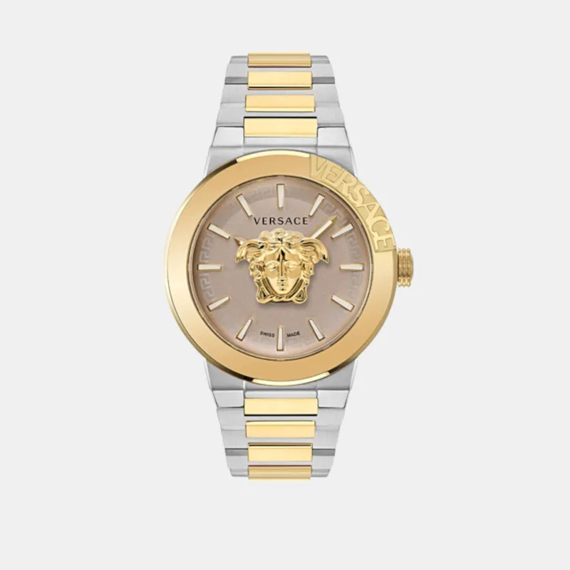 Men's Beige Analog Stainless Steel Watch VE7E00423