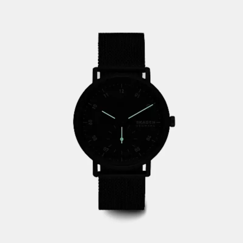 Men's Black Analog Stainless Steel Watch SKW6892