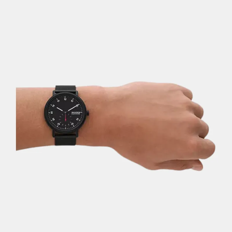 Men's Black Analog Stainless Steel Watch SKW6892