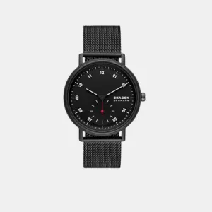 Men's Black Analog Stainless Steel Watch SKW6892