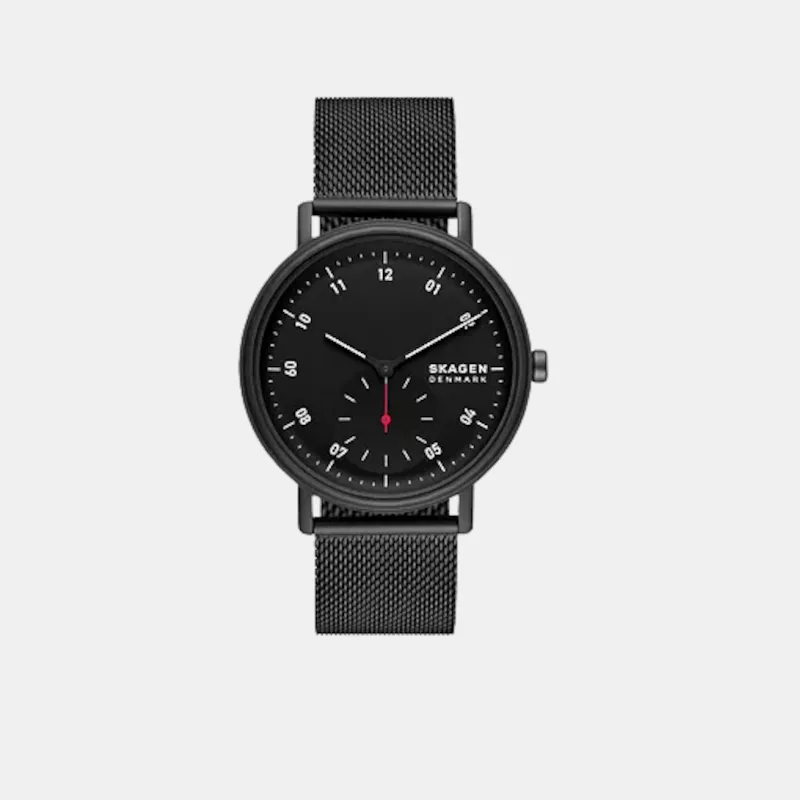 Men's Black Analog Stainless Steel Watch SKW6892