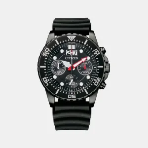 Men's Black Chronograph Leather Watch AI7005-12E