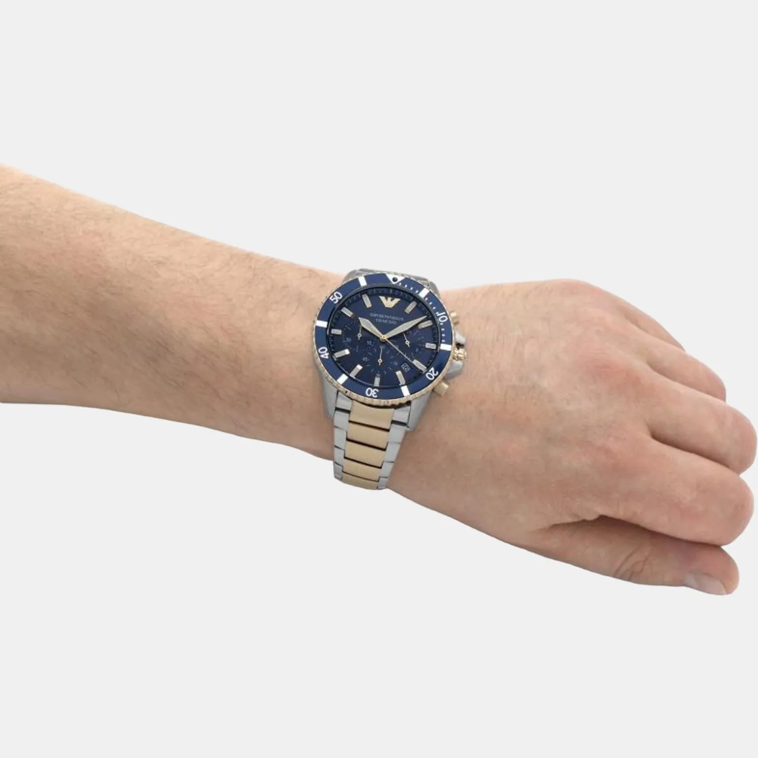Men's Blue Chronograph Stainless Steel Watch AR11362