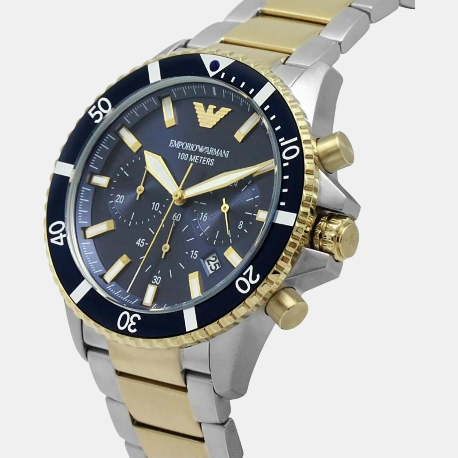 Men's Blue Chronograph Stainless Steel Watch AR11362