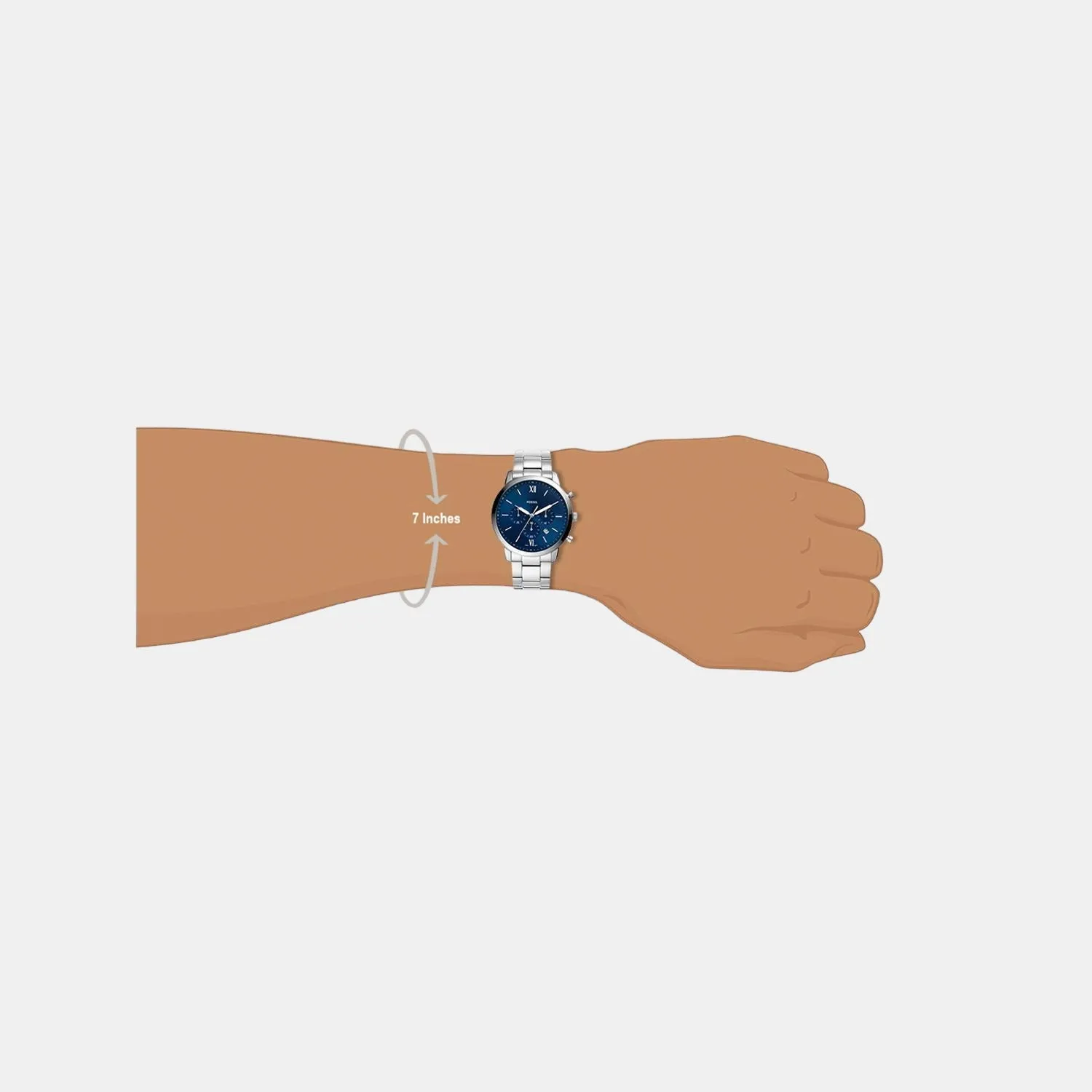 Men's Blue Stainless Steel Chronograph Watch FS5792