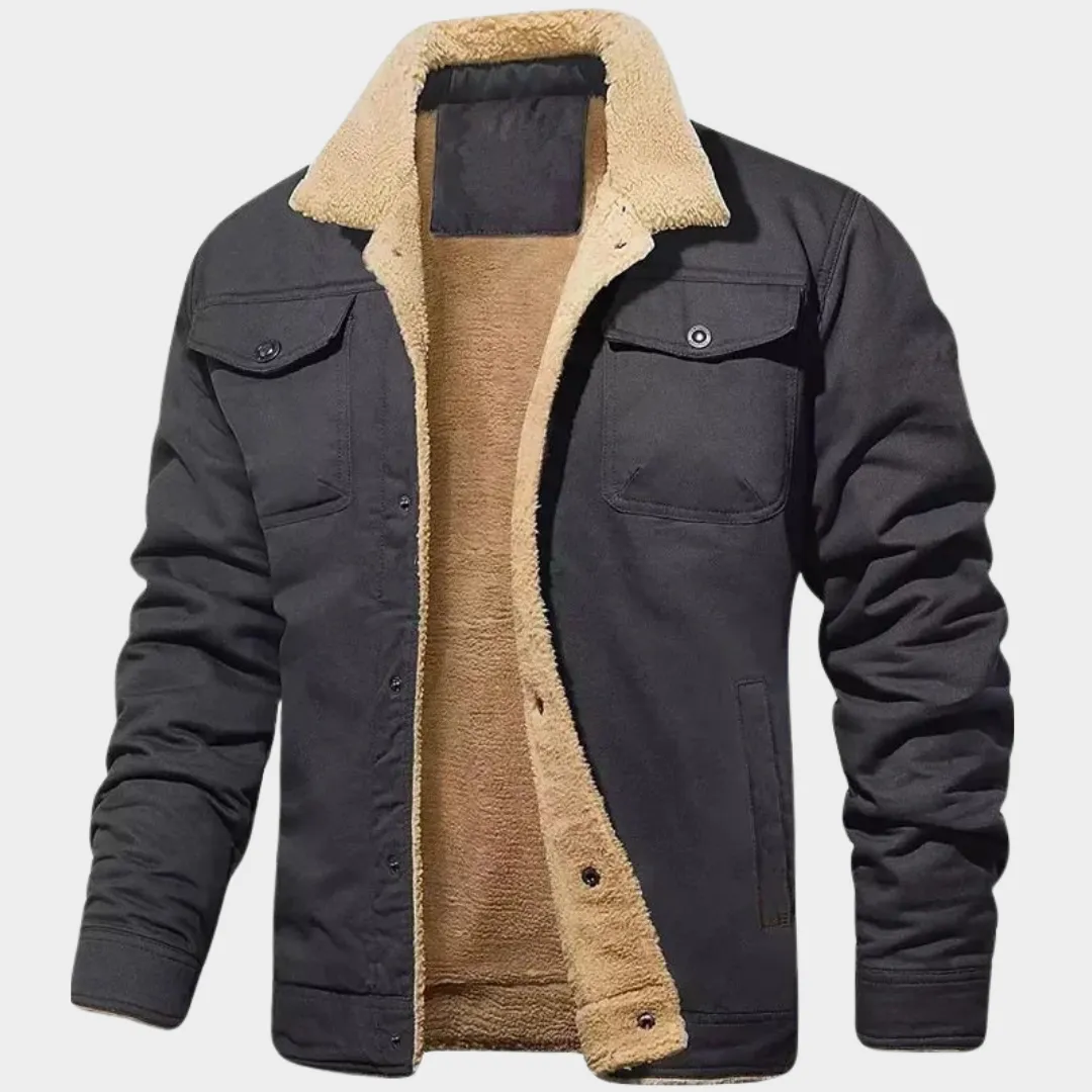 Mens Jacket  Casual Style  Warm Fleece  Button Closure  Smart & Versatile  Multiple Colours