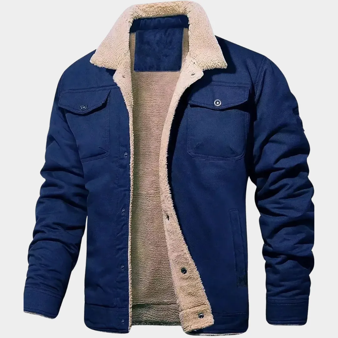Mens Jacket  Casual Style  Warm Fleece  Button Closure  Smart & Versatile  Multiple Colours