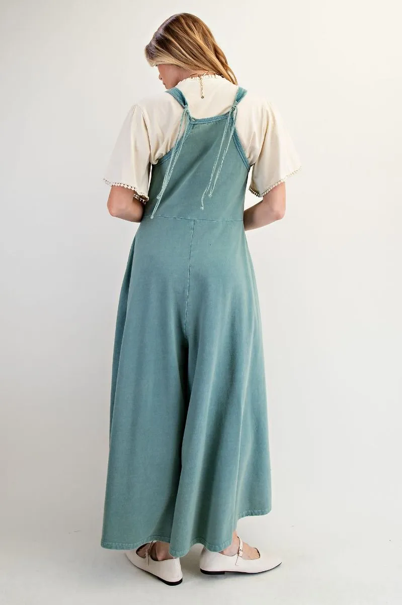 Mineral Washed Terry Palazzo Jumpsuit