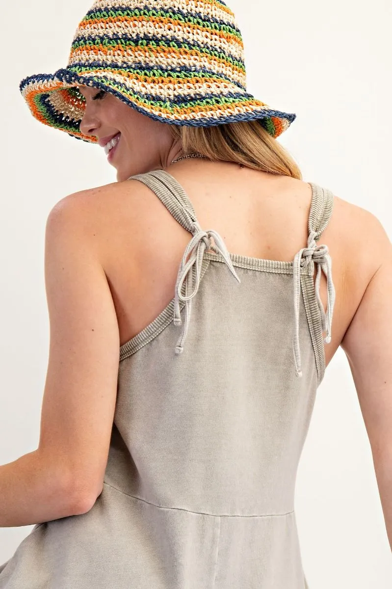 Mineral Washed Terry Palazzo Jumpsuit