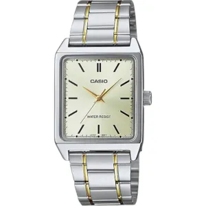 Montre Casio Tank Homme MTP-V007SG-9E Argenté et Doré