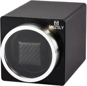 MOZSLY Watch Winder for Single Automatic Watches 12 Rotation Mode with Quite Motor Metal