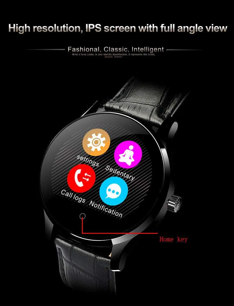 MTK2502 Bluetooth Smartwatch Heart Rate Monitor Pedometer Dialing For Android and IOS