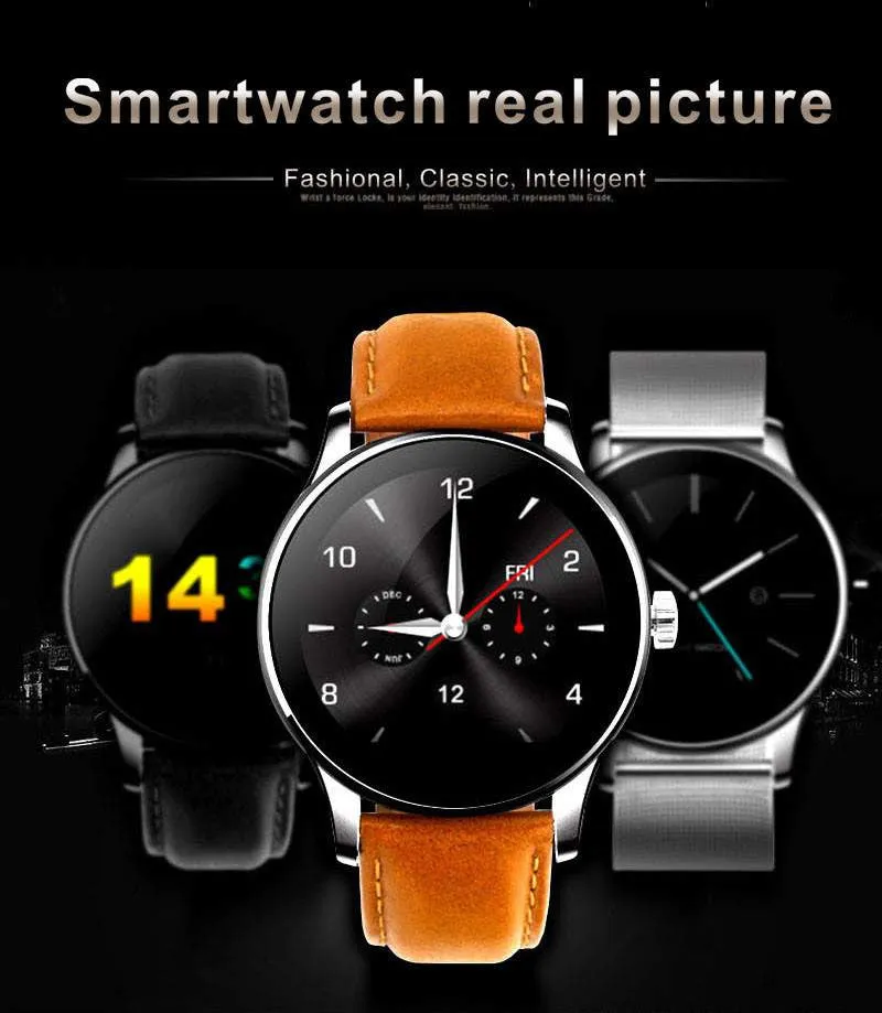MTK2502 Bluetooth Smartwatch Heart Rate Monitor Pedometer Dialing For Android and IOS
