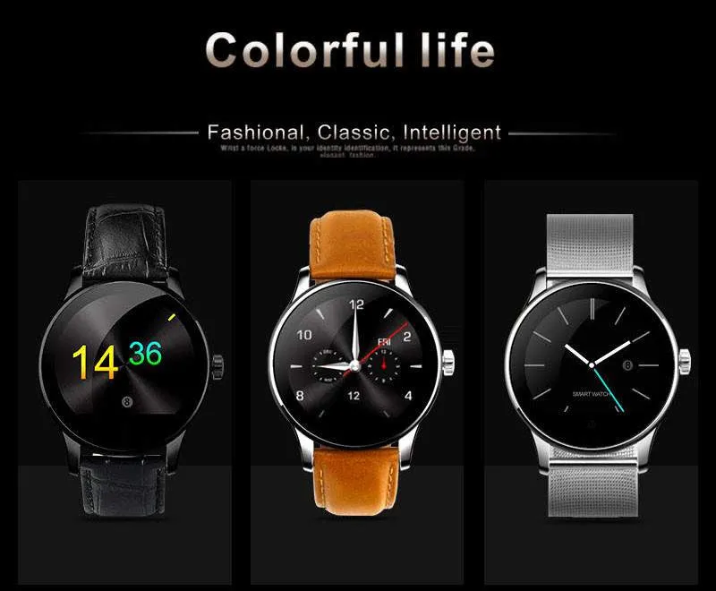 MTK2502 Bluetooth Smartwatch Heart Rate Monitor Pedometer Dialing For Android and IOS