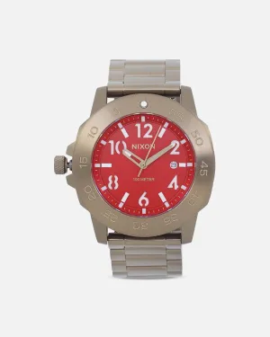 Nixon Smyth 44 Watch Khaki/Red