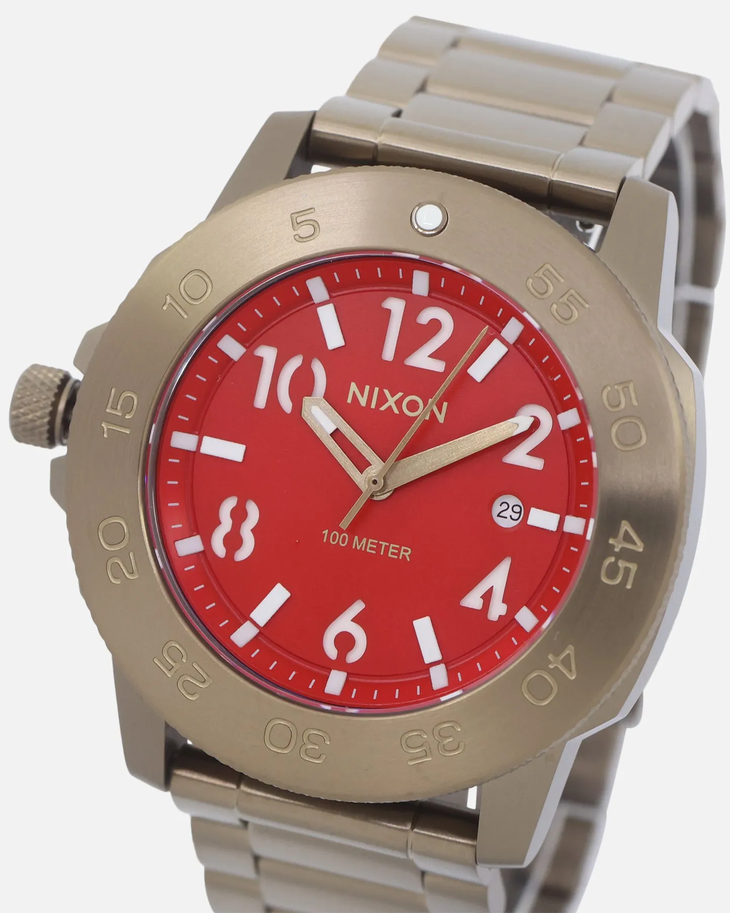 Nixon Smyth 44 Watch Khaki/Red