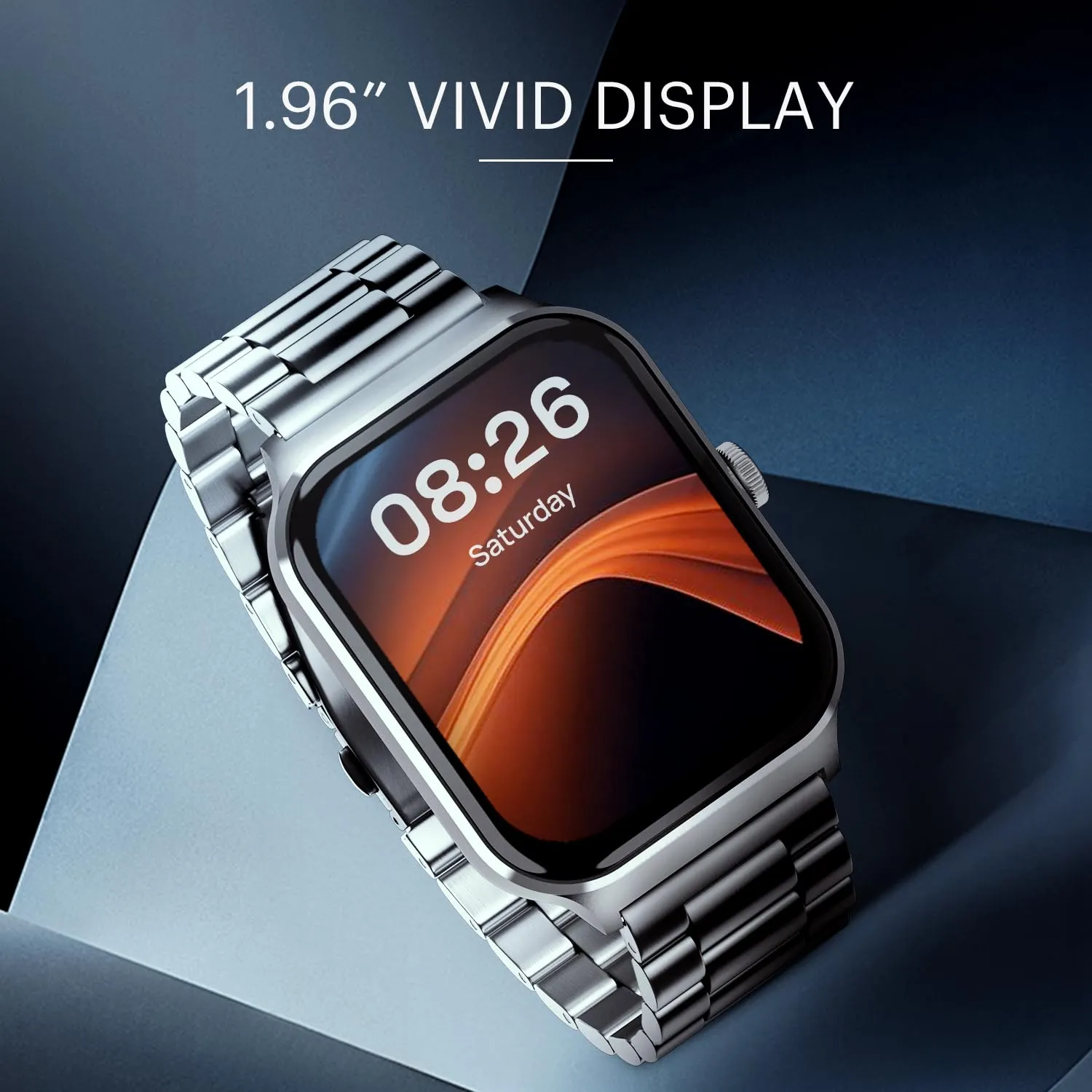 Noise Canvas Smart Watch with 1.96" Vivid Display, Functional Crown, BT Calling, 150  Watch Faces, AI Voice Assistant, Health Suiteᵀᴹ, 100  Sports Modes, IP67, Upto 7 Days Battery (Elite Black)