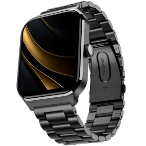 Noise Canvas Smart Watch with 1.96" Vivid Display, Functional Crown, BT Calling, 150  Watch Faces, AI Voice Assistant, Health Suiteᵀᴹ, 100  Sports Modes, IP67, Upto 7 Days Battery (Elite Black)