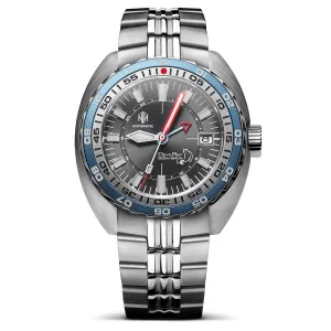 NTH DevilRay GMT - Grey Sunburst - Stainless Steel Bracelet - LIKE NEW