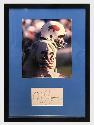 ''O. J Simpson'' C.1970s Signed Index Card with Portrait - $6K APR w/ CoA!