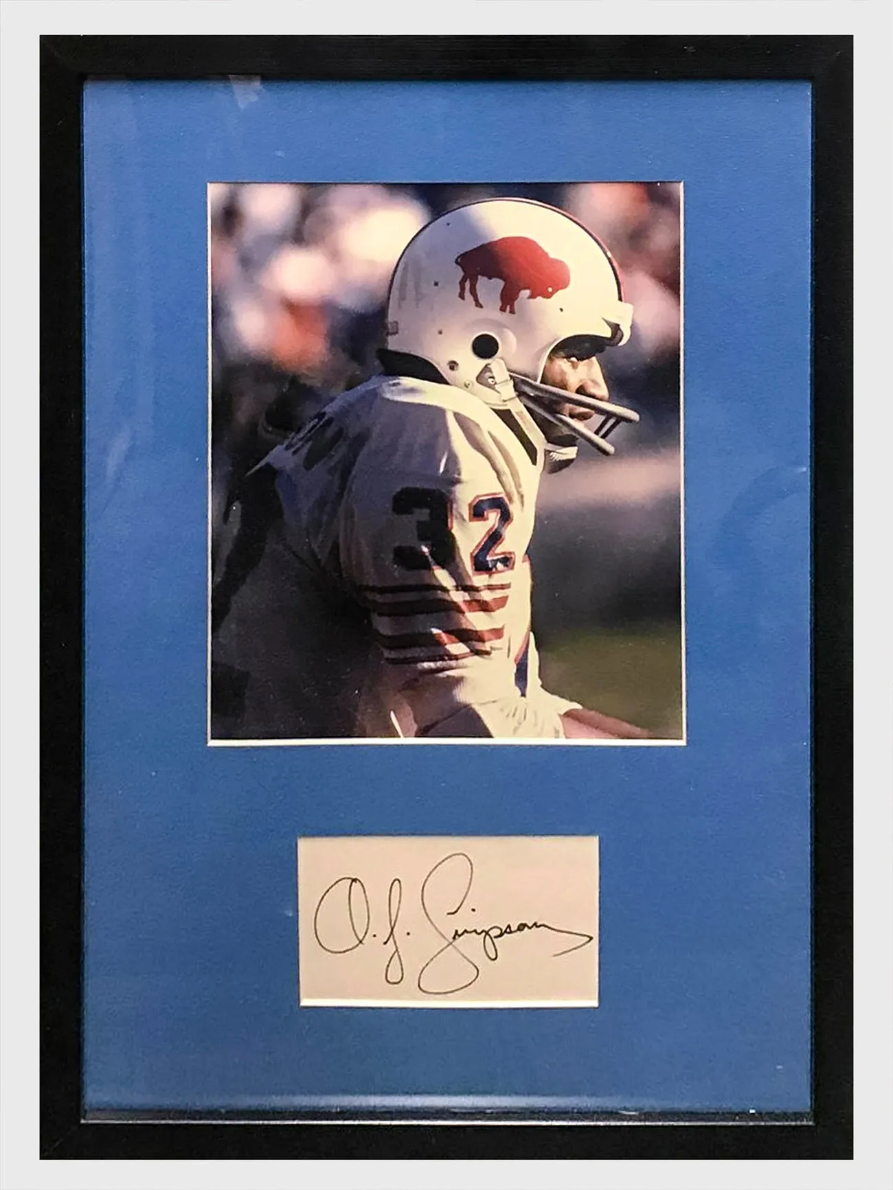''O. J Simpson'' C.1970s Signed Index Card with Portrait - $6K APR w/ CoA!